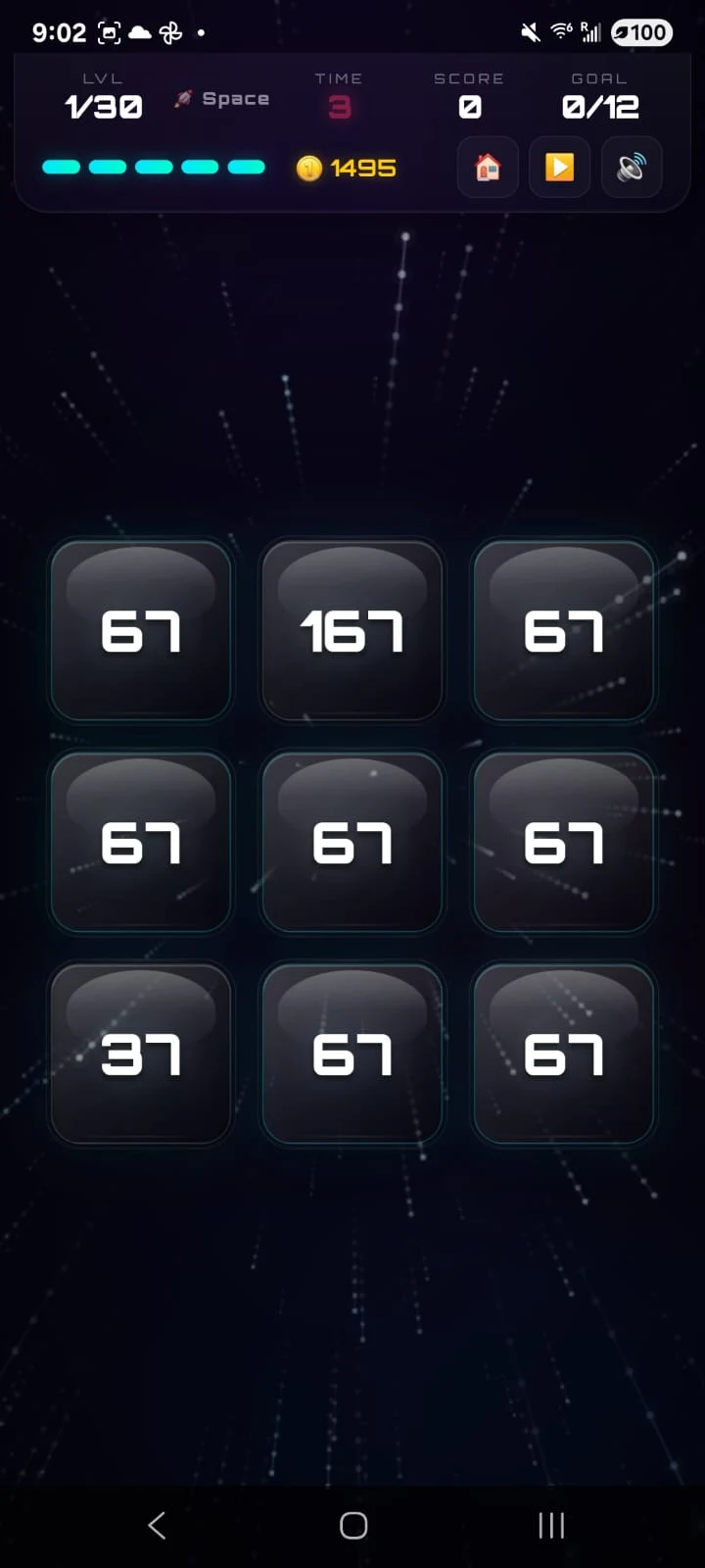 67 Frenzy gameplay — tap the 67s